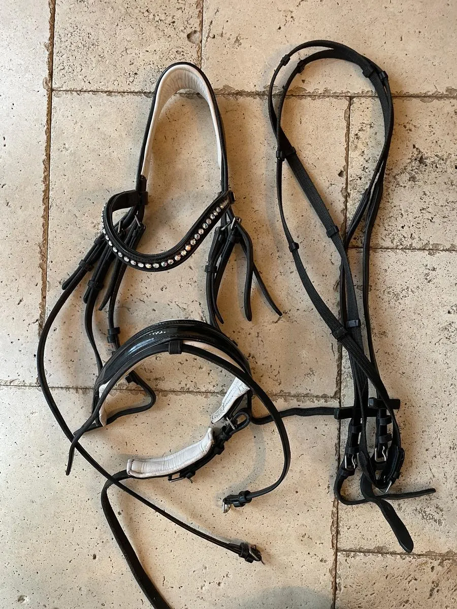Filet Noir noir et blanc cuir